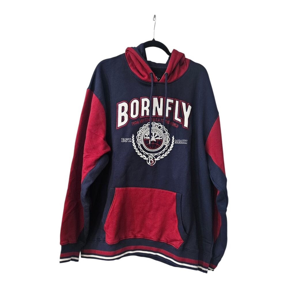 Born Fly "From Anytown USA to The World" Hoodie Sweatshirt Mens 3X